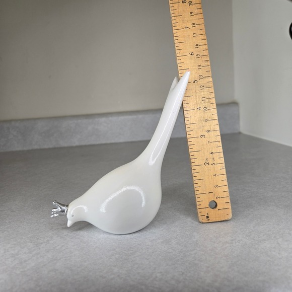 White‎ Dove Figurine with Silver Crown - Decorative Bird Ornament - Picture 9 of 9